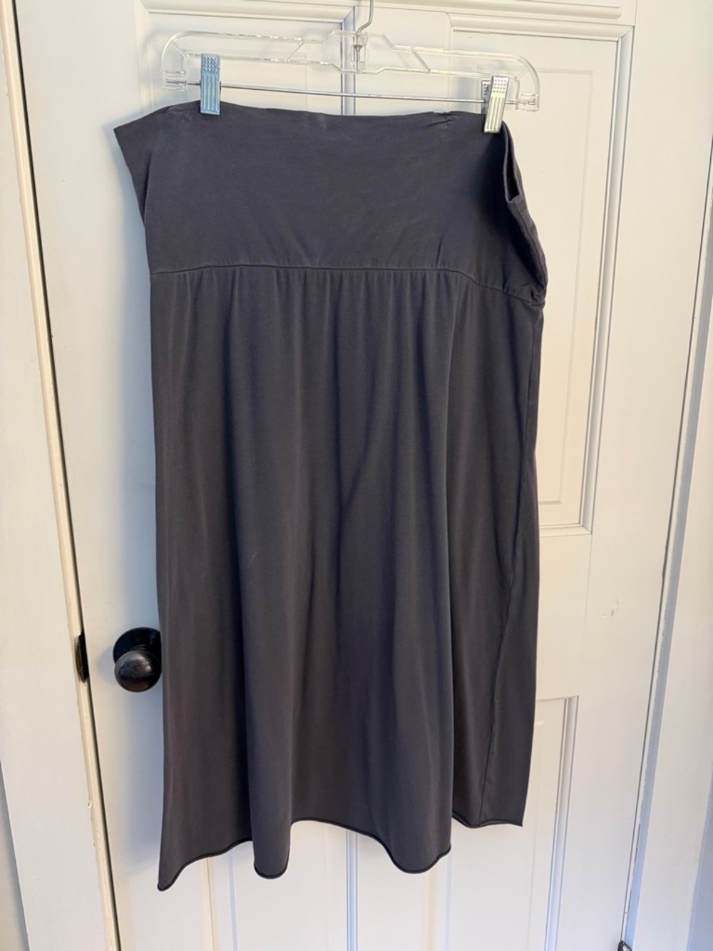 Allen Allen Dark Gray Midi Skirt